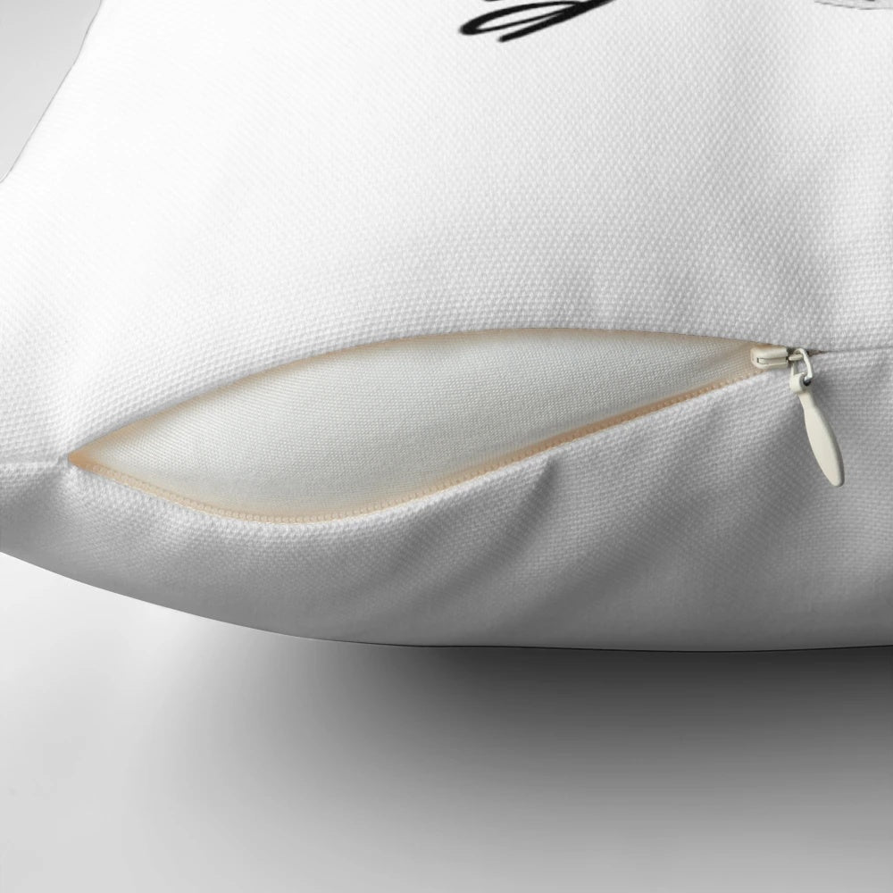 Karma is a Cat Pillow featuring Taylor Swift lyrics and a cute cat design