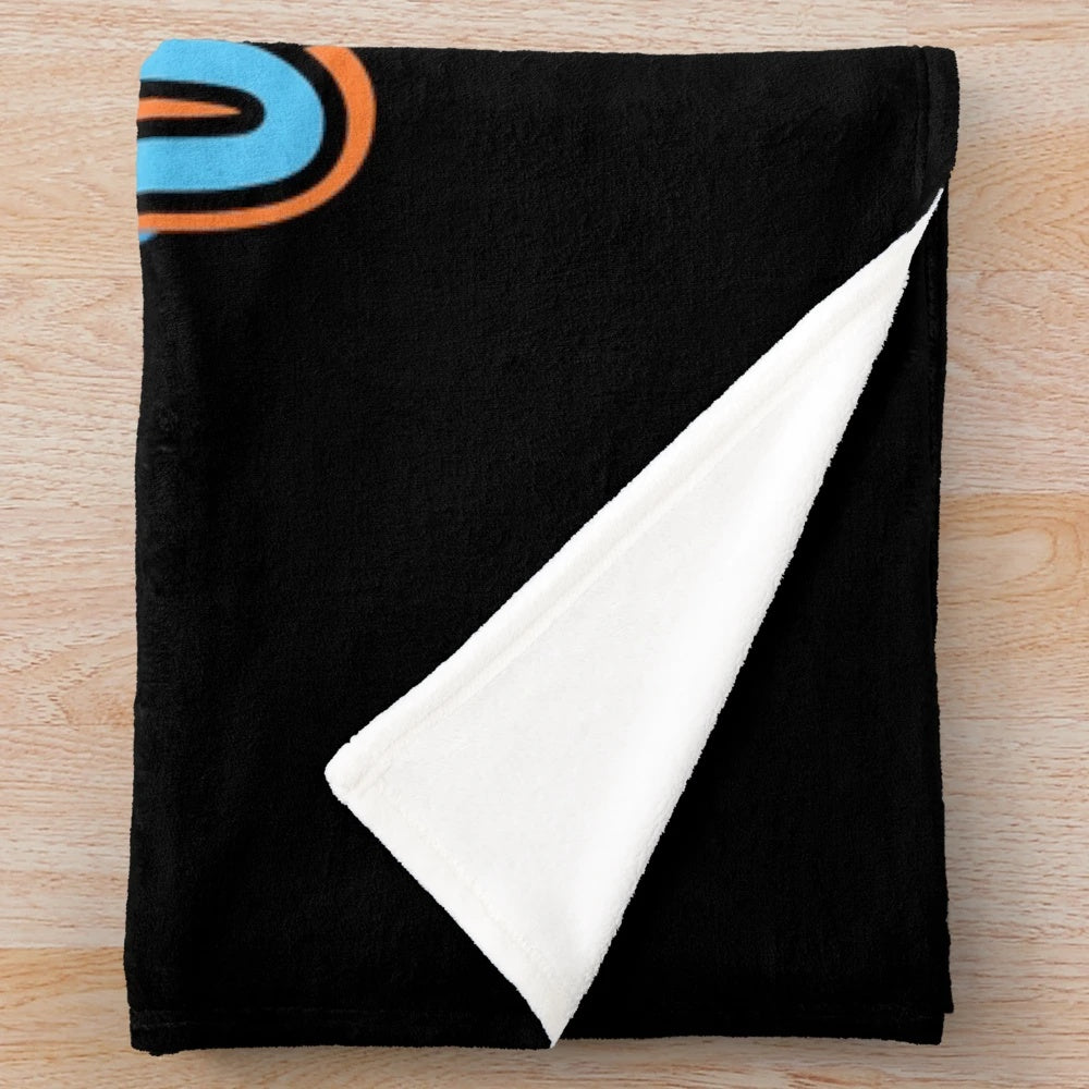 Kaspa crypto-themed plush blanket with fluxx design