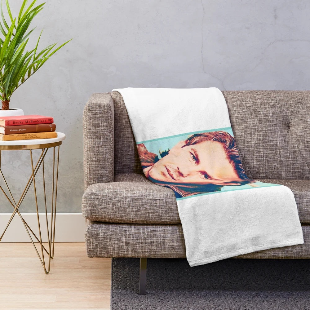 Kevin Costner-inspired plush blanket with baseball and movie references