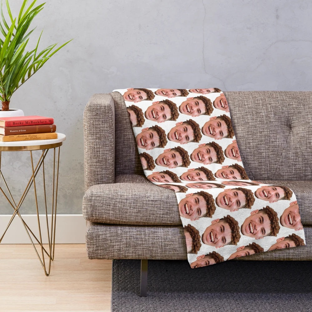 Lamelo Ball-inspired plush blanket featuring the basketball player's face