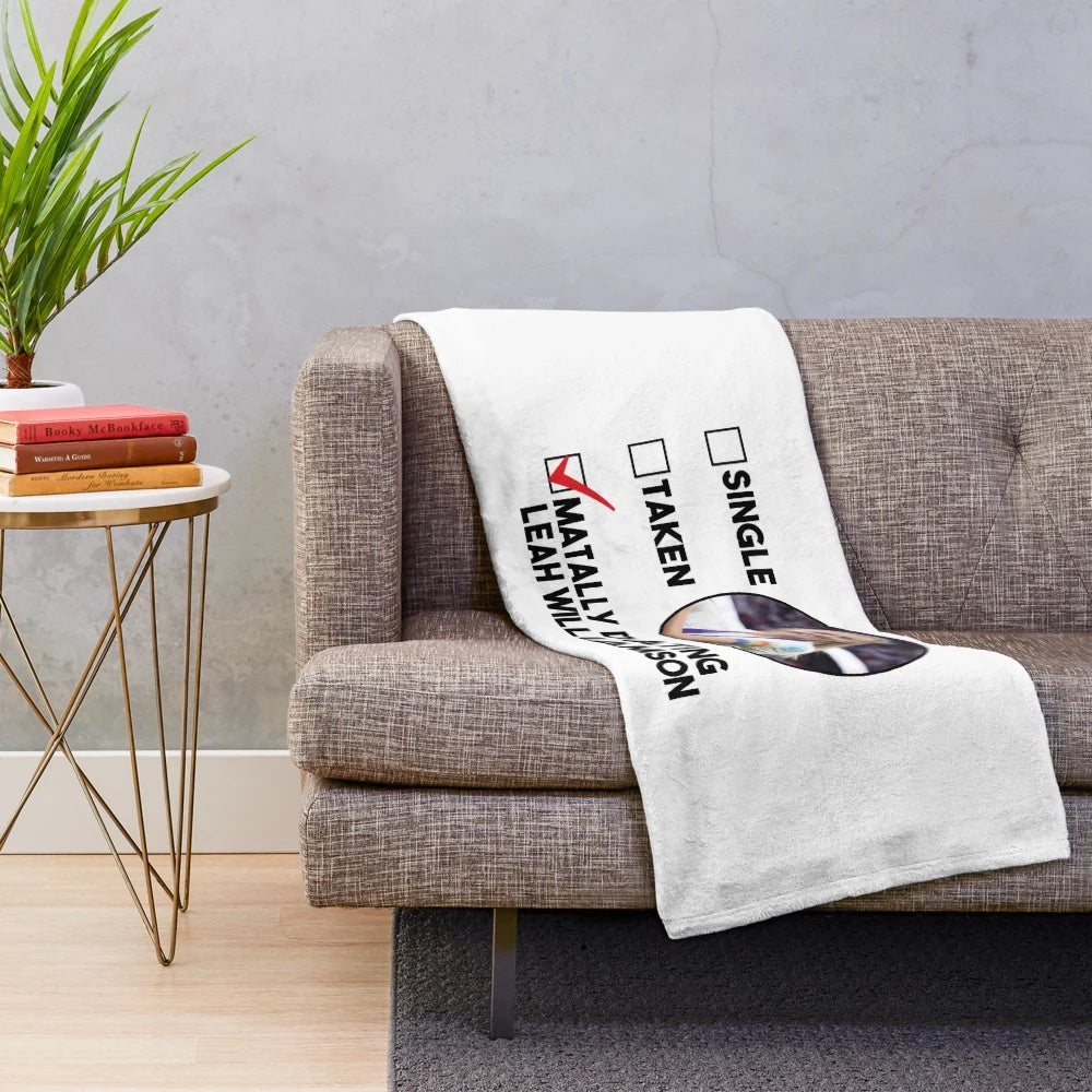 Leah Williamson inspired plush blanket with "Mentally Dating Leah Williamson" design
