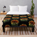 Legendary T-Rex dinosaur design on a soft, cozy plush blanket for dinosaur lovers