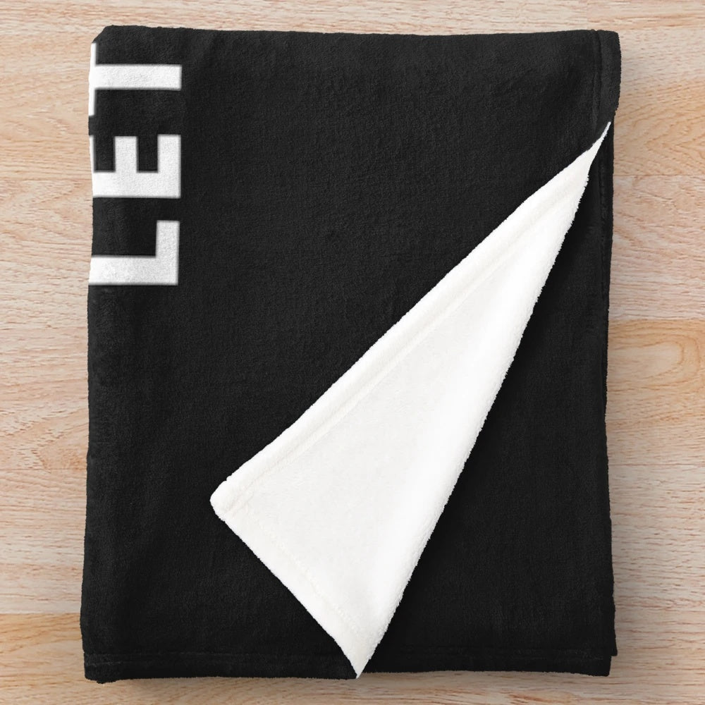 Letterkenny-inspired plush blanket with "Pitter Patter Let's Get At 'Er" quote