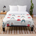 Louis Tomlinson inspired plush blanket with one direction walls album stickers