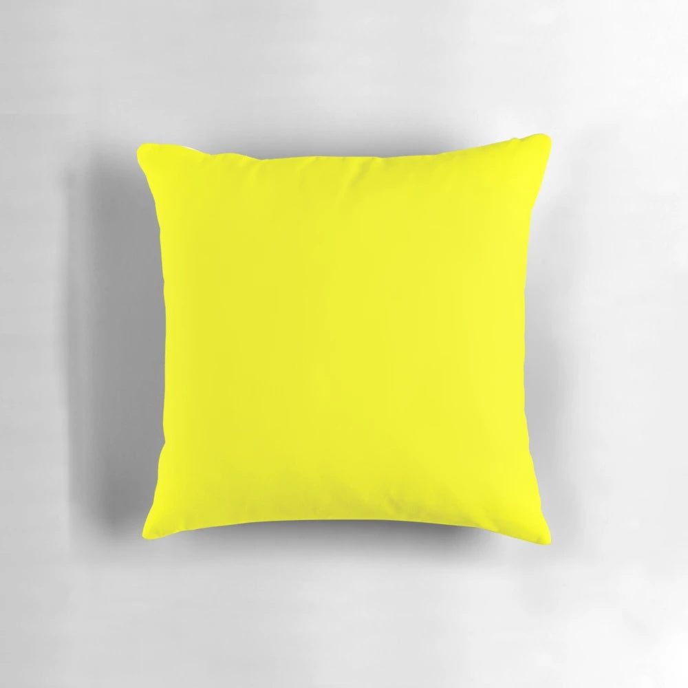 Bright fluorescent neon yellow accent pillow