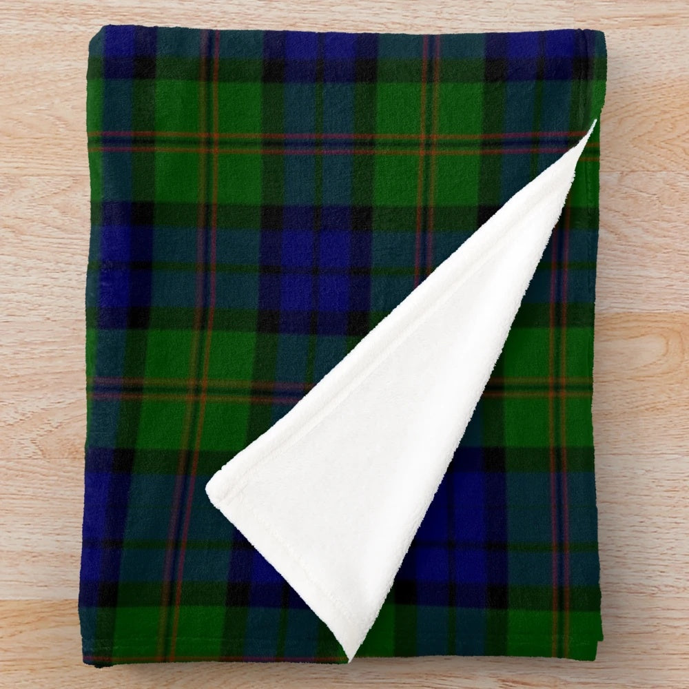 Clan Dundas tartan plush blanket