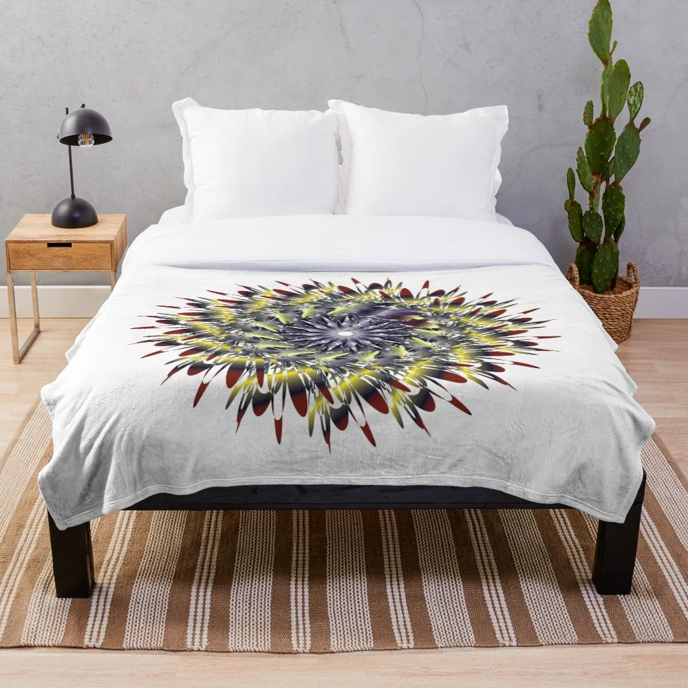 Soft, textured designer plush blanket in a stylish pattern