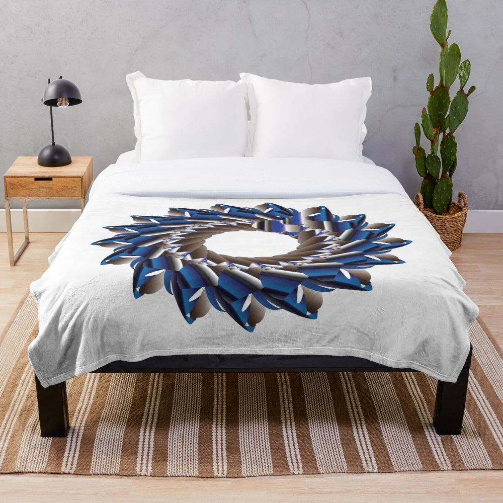 Luxurious Designer Plush Blanket with Vibrant Pattern