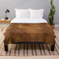 Soft and cozy leather plush blanket for a luxurious lifestyle
