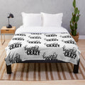 Soft and cozy plush blanket for bedroom or living room decor