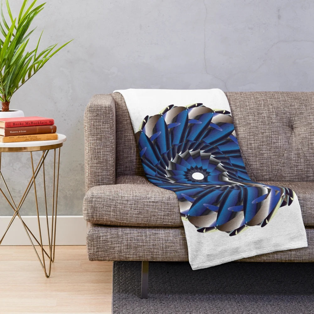 Soft, plush blanket with a stylish, symmetrical design