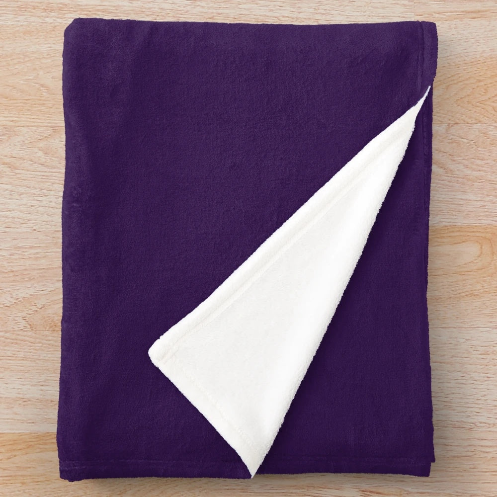 Soft and comfortable purple plush blanket for home decor