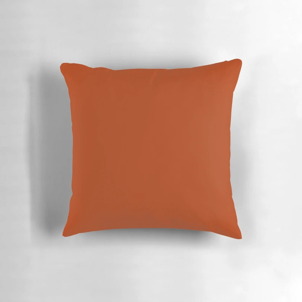 Solid rust colored pillow for a warm, inviting home