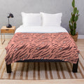 Soft and cozy tiger skin inspired plush blanket