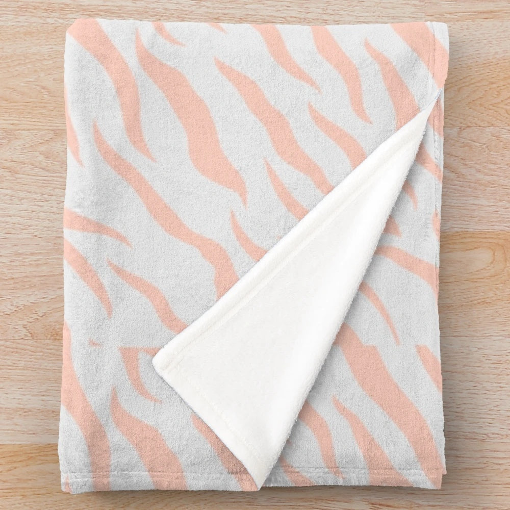 Soft and cozy tiger print plush blanket for home decor