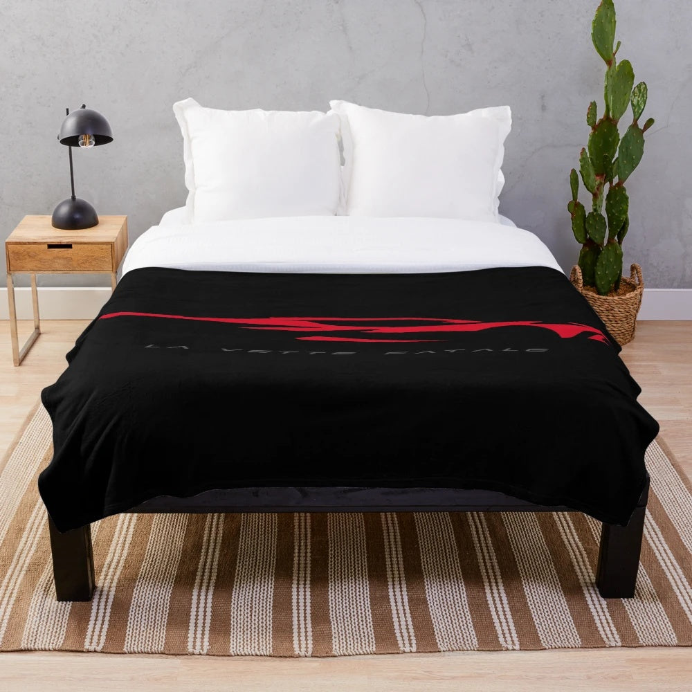 Plush blanket featuring the iconic 2020 Chevrolet Corvette design