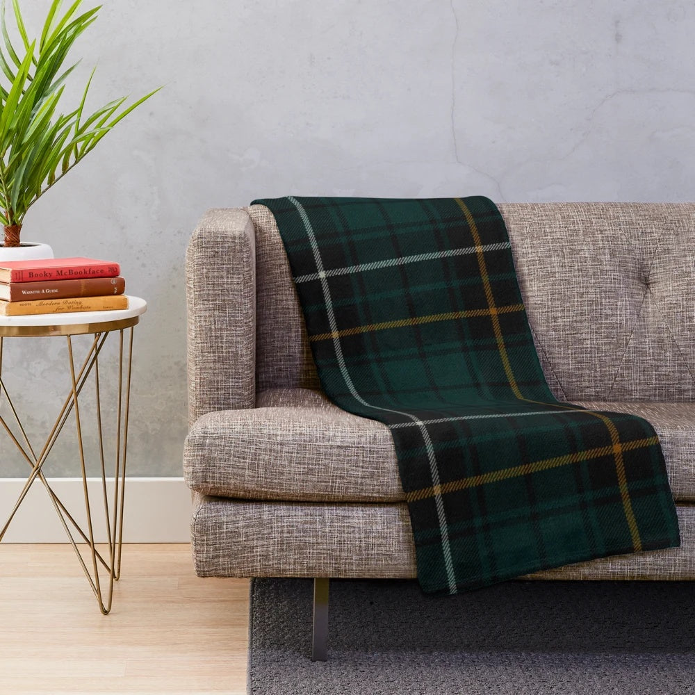Macalpine inspired Scottish tartan plush blanket
