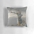 Detailed wildlife painting of a magnificent red deer stag in the Scottish Highlands