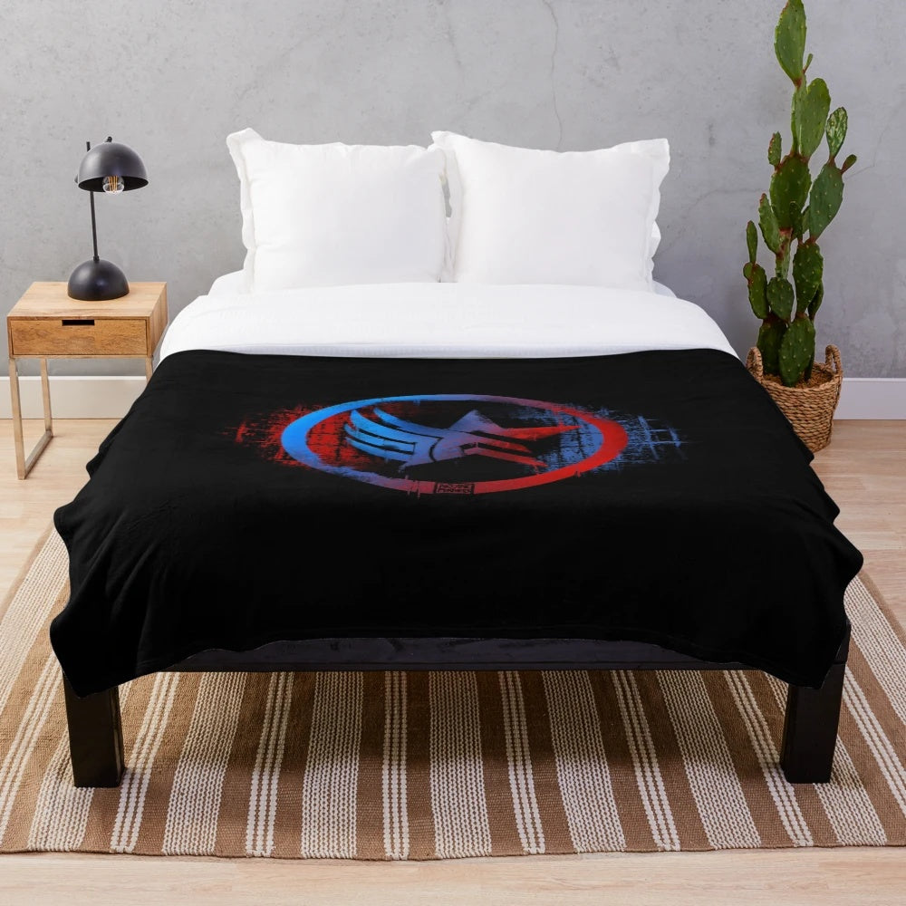 Mass Effect-inspired plush blanket featuring Commander Shepard's N7 armour
