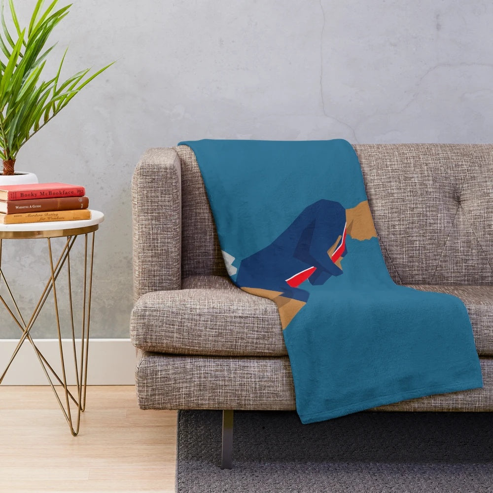 Mbappe Celebration Illustration Plush Blanket