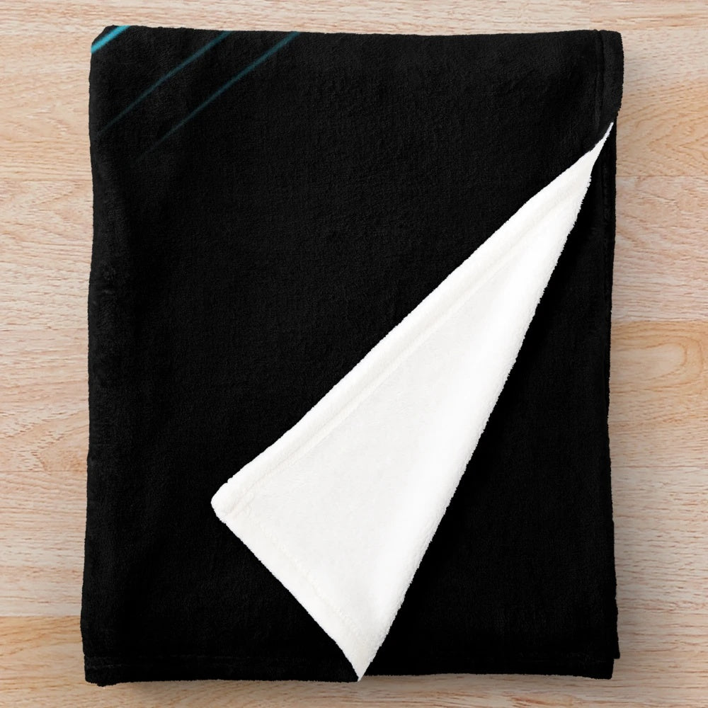 Megalodon plush blanket with a realistic shark design