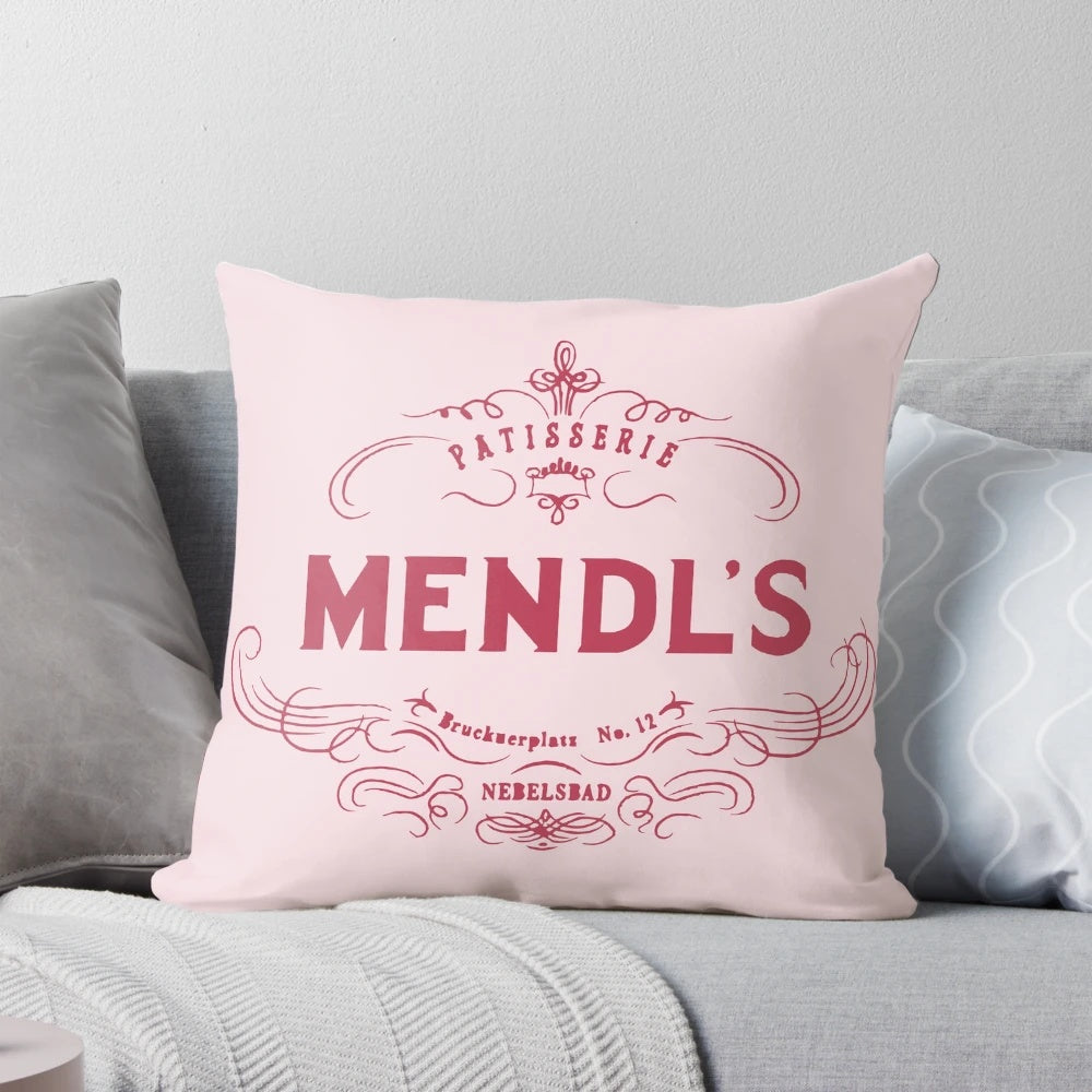 Mendl's Patisserie Pillow - Bring the magic of Wes Anderson's films into your home