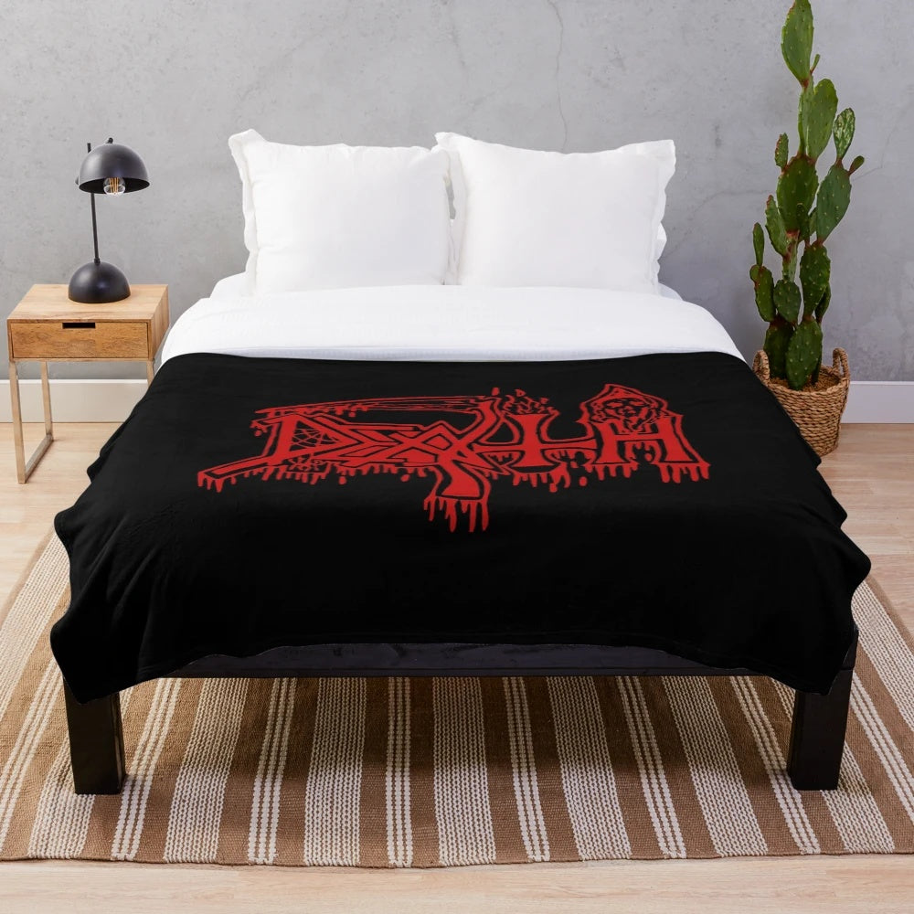 A soft and plush blanket featuring the Death metal band logo
