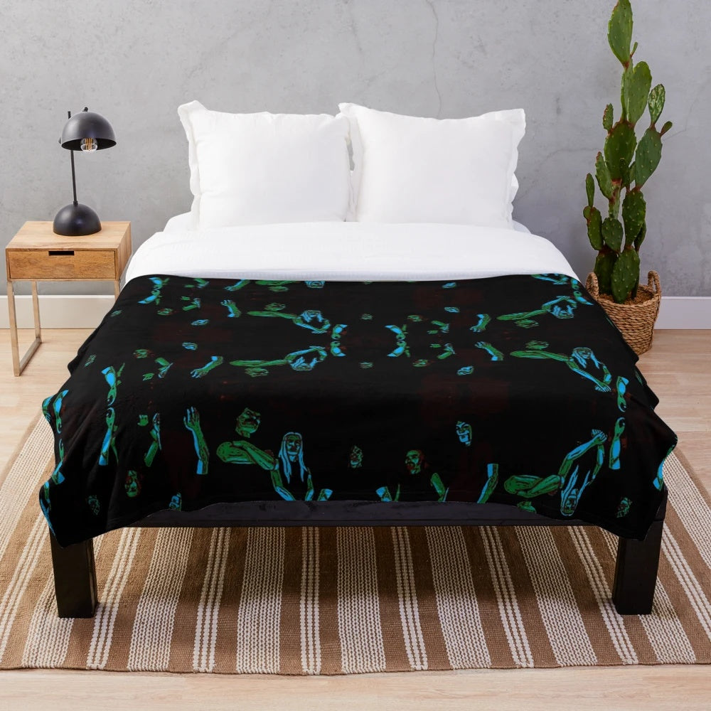 Metalocalypse-Inspired Dethklok Green Plush Blanket