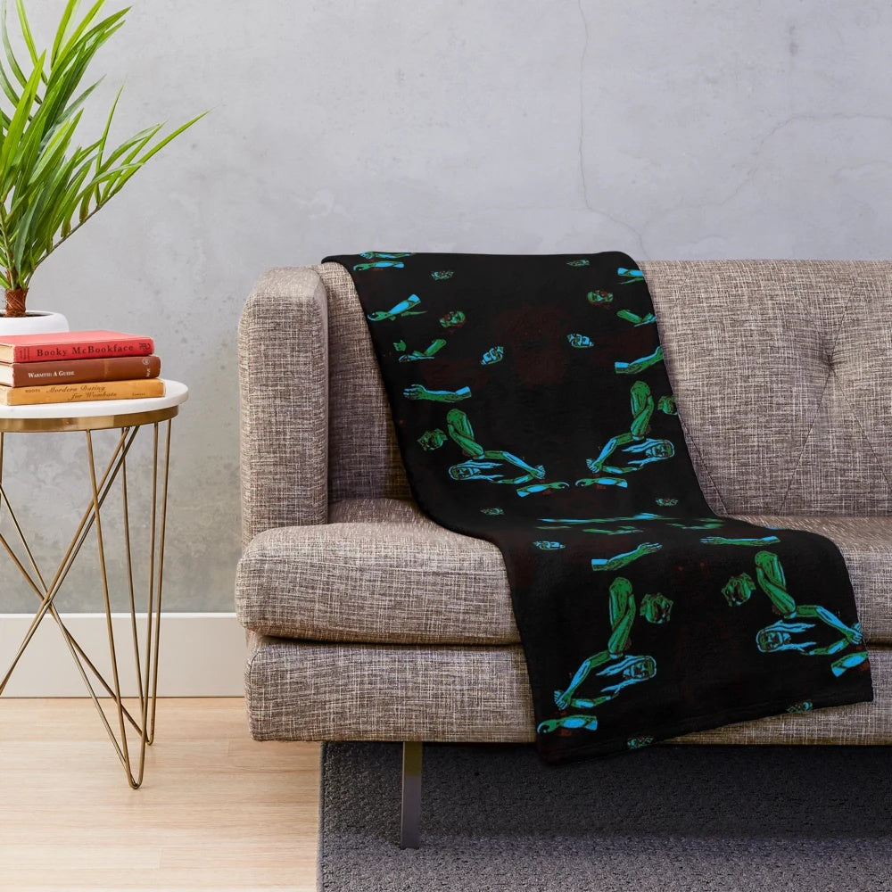 Metalocalypse-Inspired Dethklok Green Plush Blanket