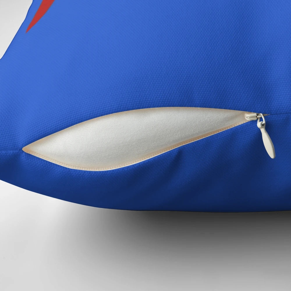 Bleu II - Joan Miró inspired minimalist abstract geometric pillow