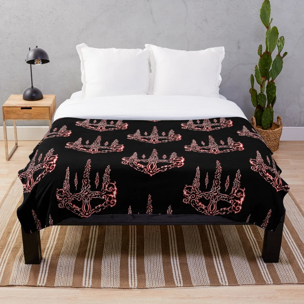 Mohgwyn Symbol Plush Blanket featuring the iconic design from the Elden Ring video game