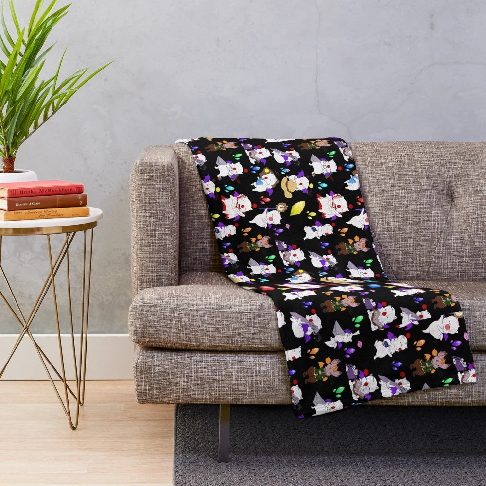 Moogle plush blanket featuring iconic Final Fantasy character