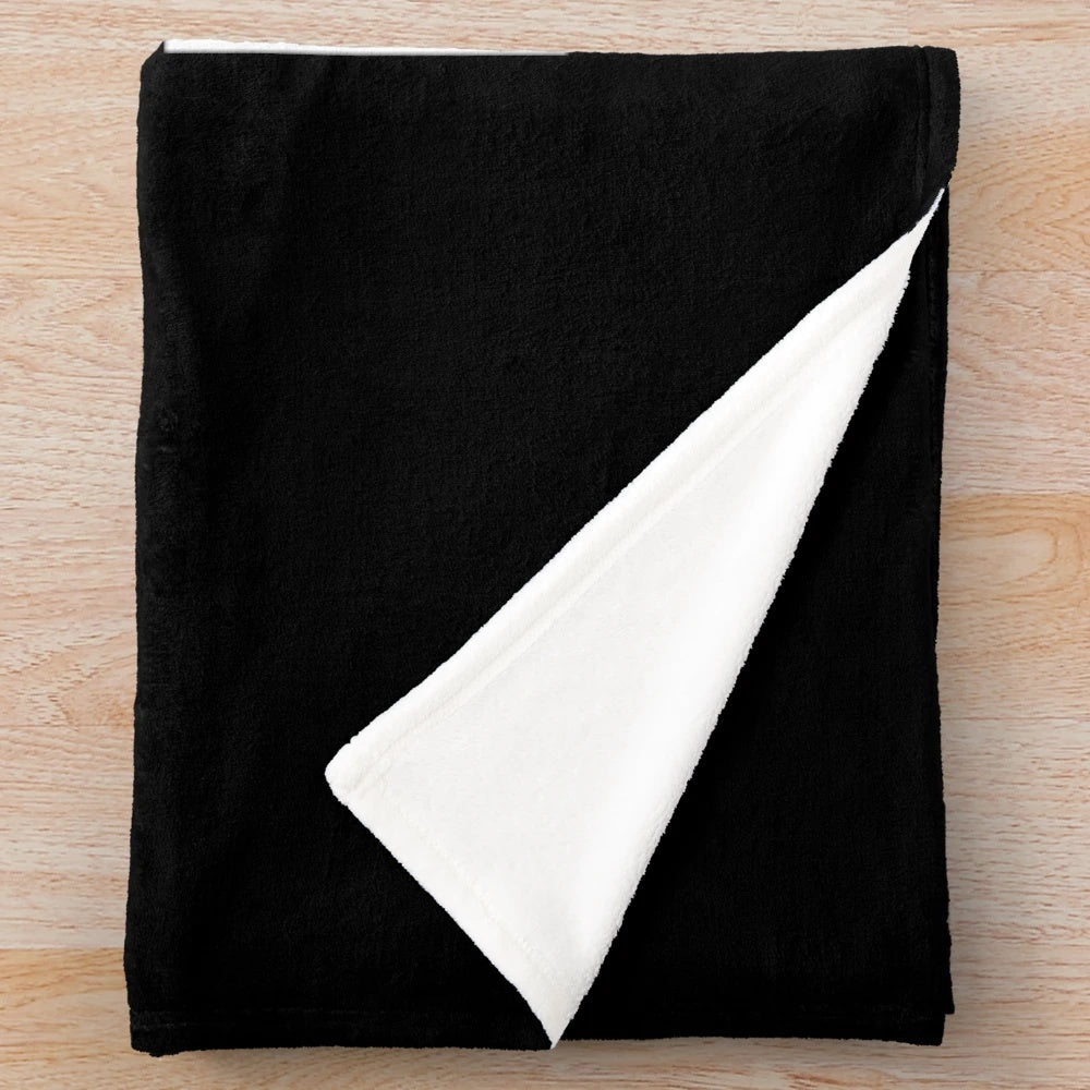 Cozy plush blanket with the text "ARRIVE GET TITLE SHOT LEAVE" in a bold, motivational design