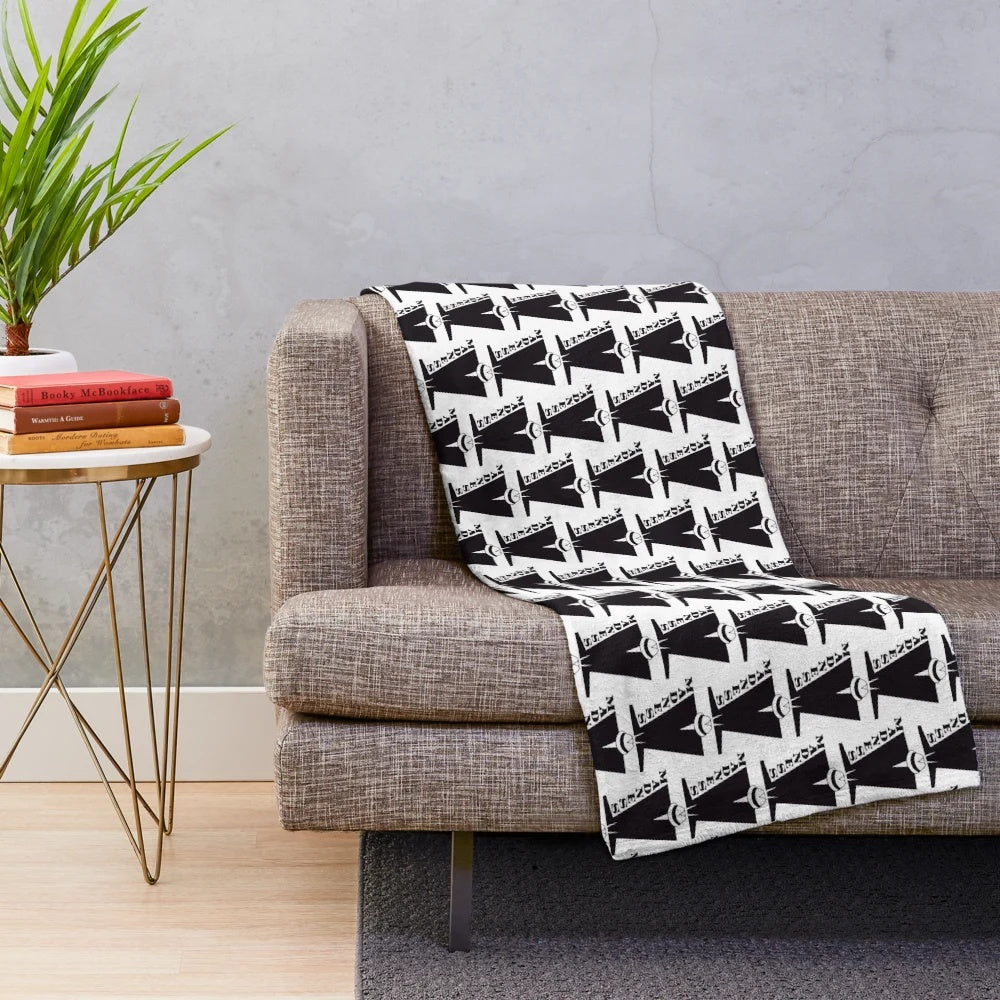 Soft and cozy plush blanket with a music-inspired design