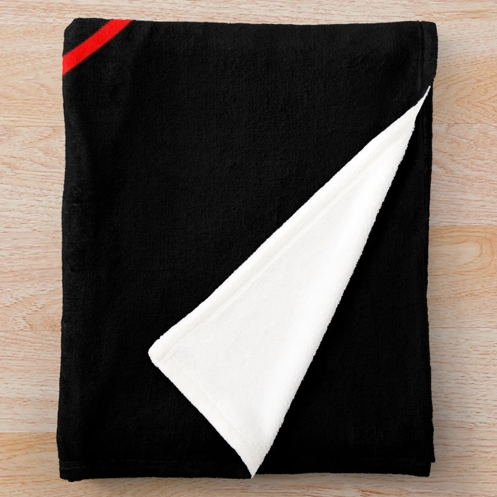 Plush blanket featuring an inverted pentagram and Baphomet goat design