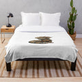 Embroidered basilisk plush blanket for fantasy decor