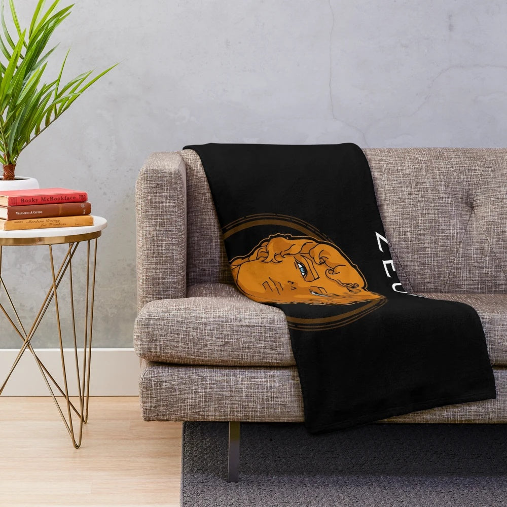 Blood of Zeus inspired plush blanket featuring the iconic logo