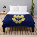 Plush blanket featuring the emblem of Napoleon Bonaparte, the Emperor of the French