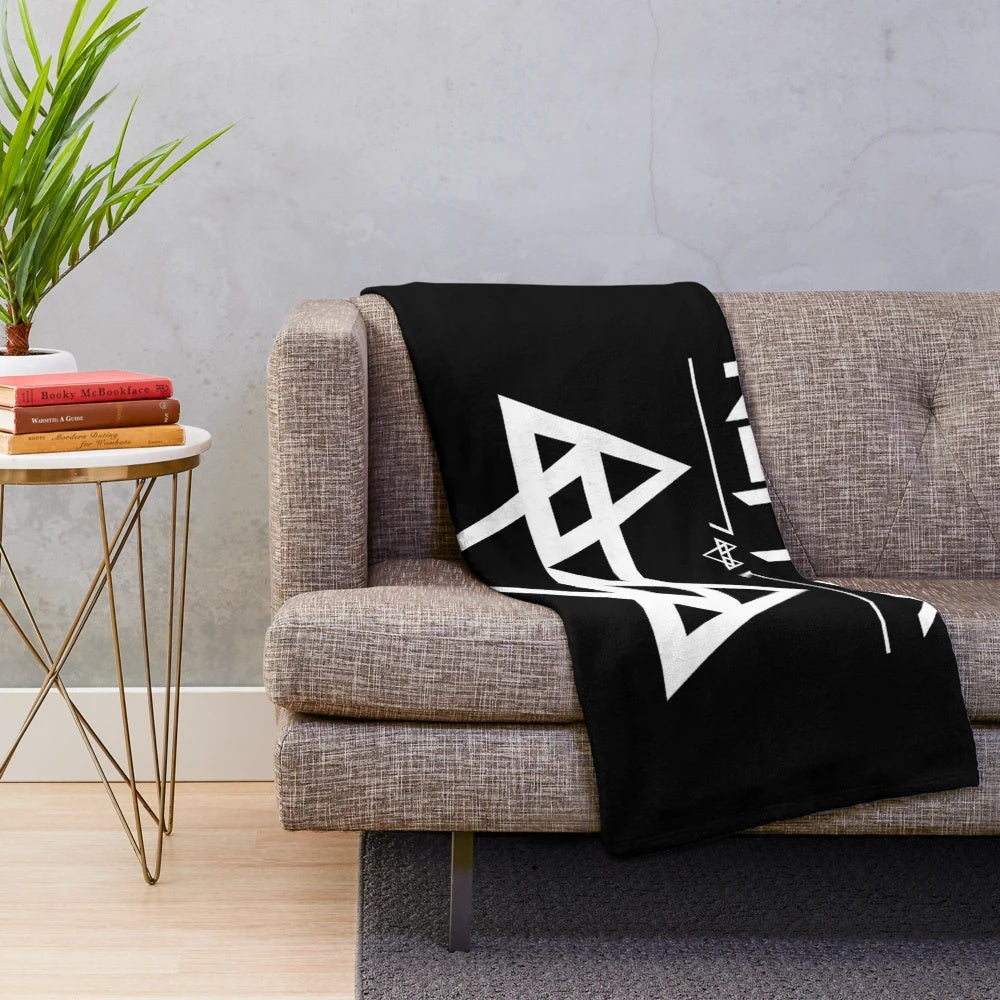NEFFEX-inspired white plush blanket featuring the band's logo