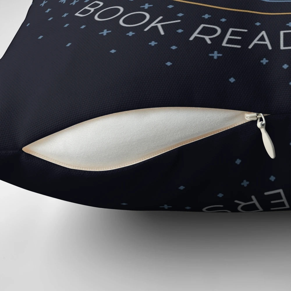 Cozy pillow with a starry owl design, perfect for nocturnal book readers