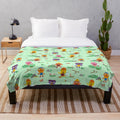 Noodle & Pals Pattern 02 Plush Blanket, featuring a playful design for kids