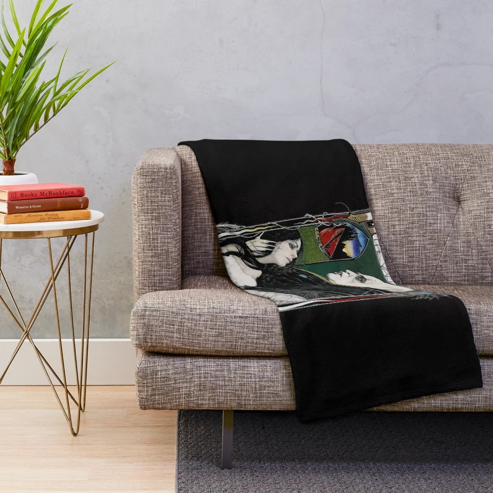Nosferatu inspired Kinski plush blanket featuring the iconic German horror movie character