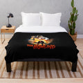Plush blanket featuring classic werewolf horror movie design