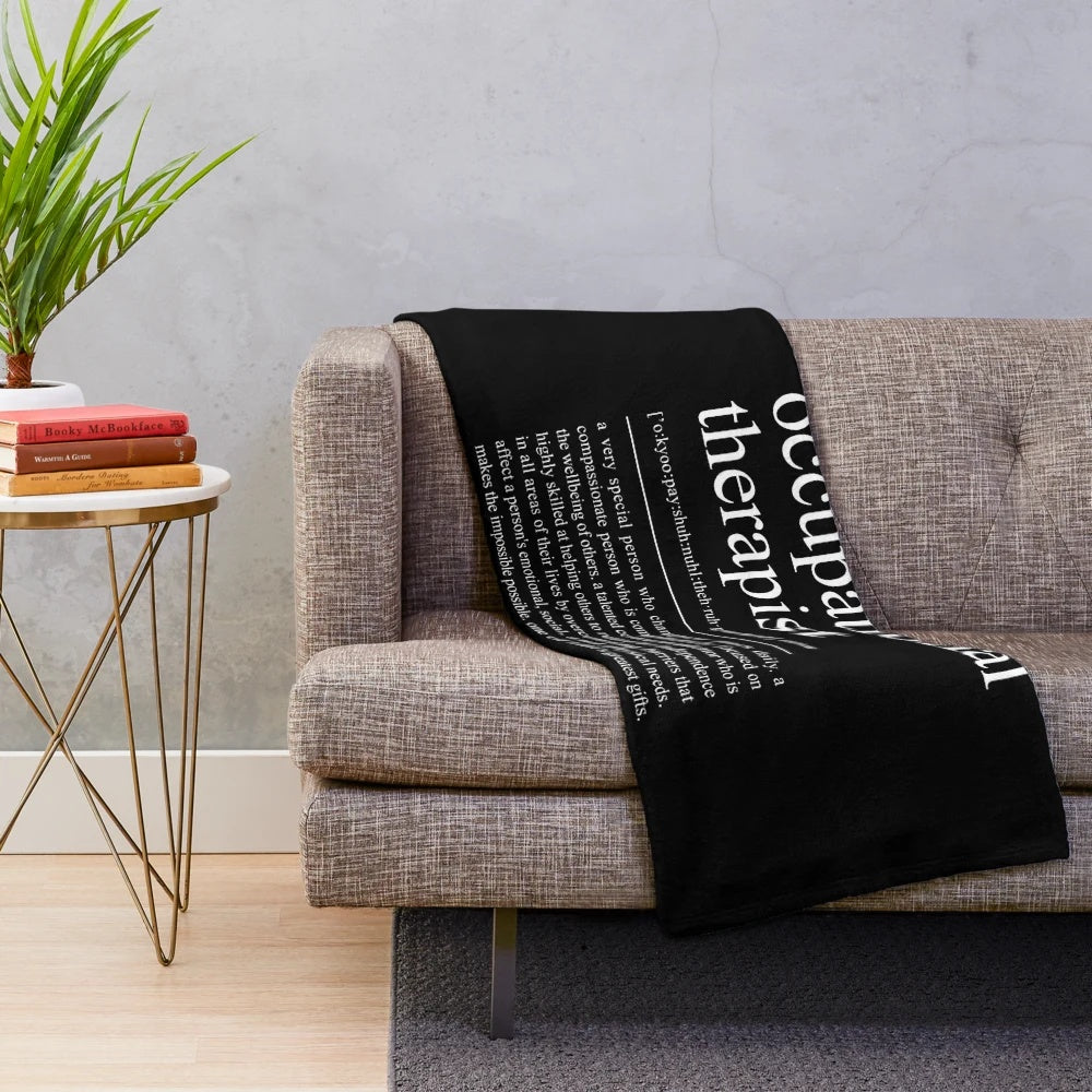 Occupational Therapist Plush Blanket with Dictionary Definition