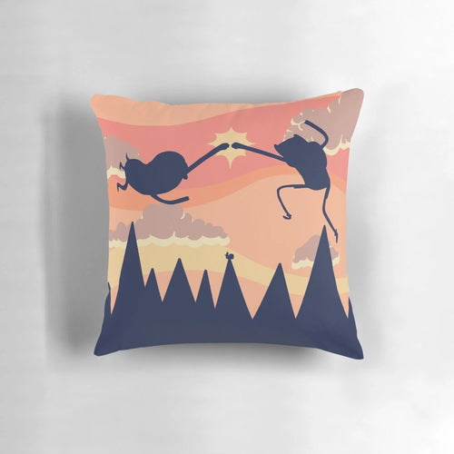 Adventure Time Pillow featuring Finn, Jake, and other beloved characters from the popular cartoon series