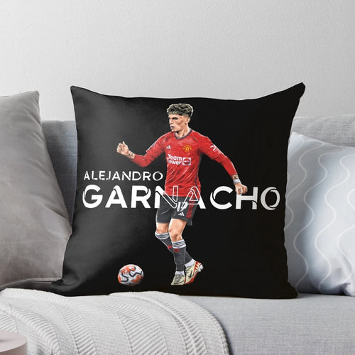 Soft, high-quality Alejandro Garnacho Manchester United pillow perfect for sports fans