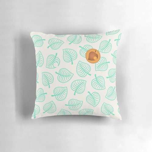 Soft, plush pillow featuring the character Tom Nook from the Animal Crossing: New Horizons video game.