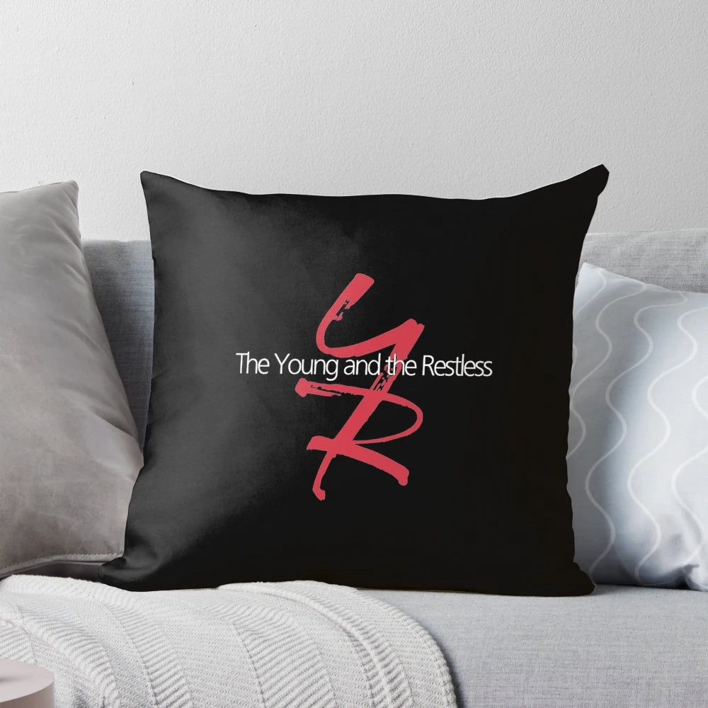 Soft and cozy Young and Restless themed throw pillow for TV show fans