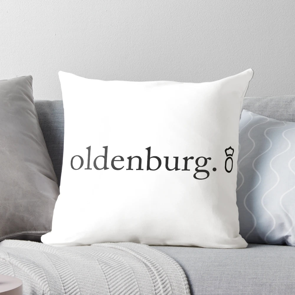 Oldenburg horse-themed decorative pillow with a soft, plush design.