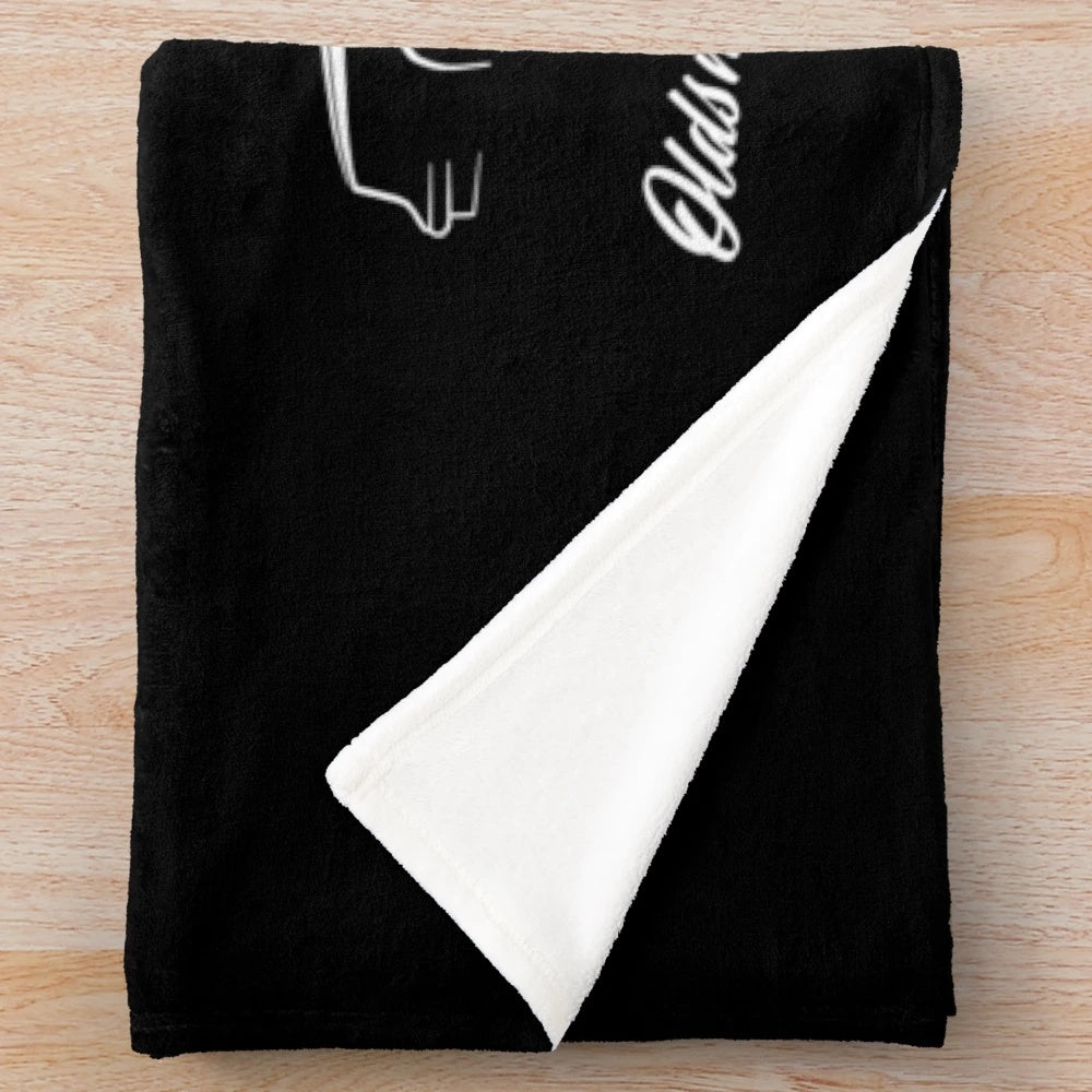 Oldsmobile 442 inspired plush blanket for muscle car enthusiasts